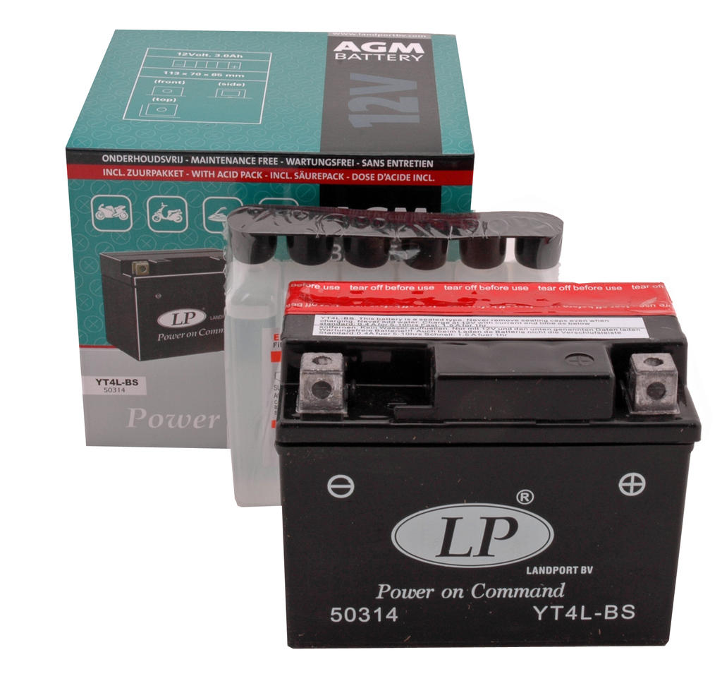 Accu Landport YTX4L-BS AGM (12V/3A)