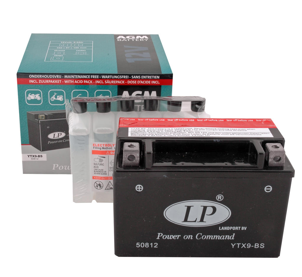 Accu Landport YTX9-BS AGM (12V/8A)