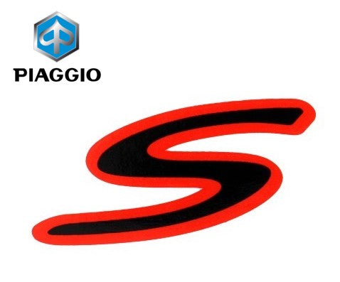 Embleem OEM "S" Rood Links | Piaggio Zip 4T E4